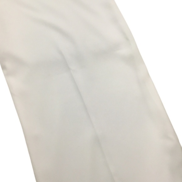 Zara size large, white straight leg dress pants with pleat, side zipper, new - Picture 7 of 7